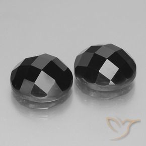 Pedras preciosas de Espinélio Preto natural de 14.47 ct, Redondo, Opaco