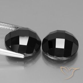 Pedras preciosas de Espinélio Preto natural de 14.18 ct, Redondo, Opaco