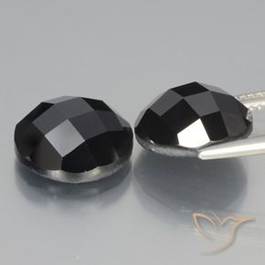 Pedras preciosas de Espinélio Preto natural de 14.23 ct, Redondo, Opaco