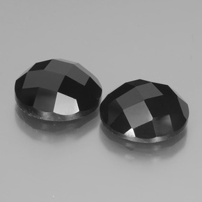 Pedras preciosas de Espinélio Preto natural de 12.64 ct, Corte Redondo, Opaco