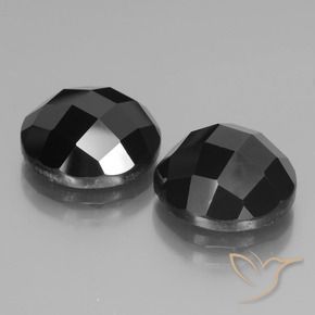 Pedras preciosas de Espinélio Preto natural de 14.99 ct, Redondo, Opaco