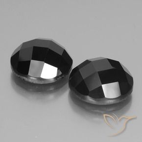 Pedras preciosas de Espinélio Preto natural de 15.15 ct, Redondo, Opaco