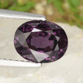 Espinélio roxo natural 2,25ct, corte oval, VVS-VS