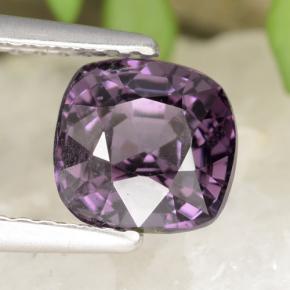 Espinélio violeta natural 1,93ct, almofada cortada, VS