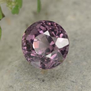 Espinélio roxo avermelhado natural 0,82ct, corte redondo, VVS-VS