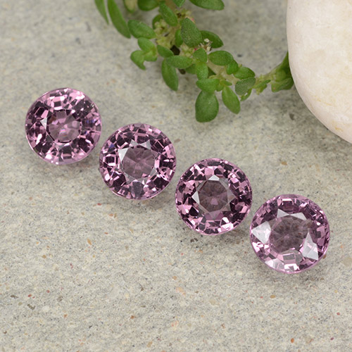 Pedras preciosas de espinélio roxo natural de 2,32 ct, corte redondo, VVS-VS