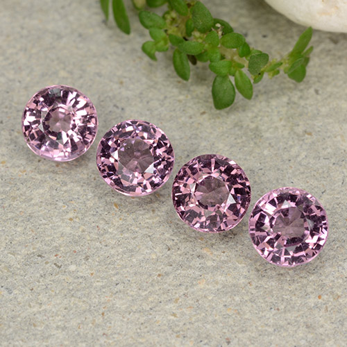 Pedras preciosas de Espinélio roxo avermelhado natural de 2.30 ct, Corte Redondo, VVS-VS