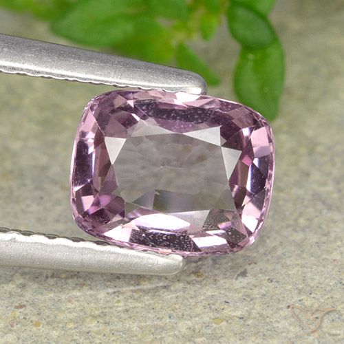 1.39ct Natural cinza-roxo Espinélio, Almofada, VVS-VS
