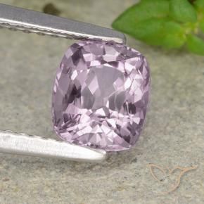 Espinélio Roxo muito claro Natural 1.39ct, Almofada, VVS-VS