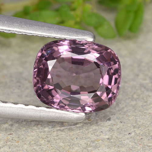 Espinélio roxo natural 1,14ct, almofada cortada, VVS