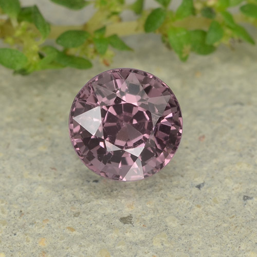 Espinélio roxo natural 0,74ct, corte redondo, VVS-VS