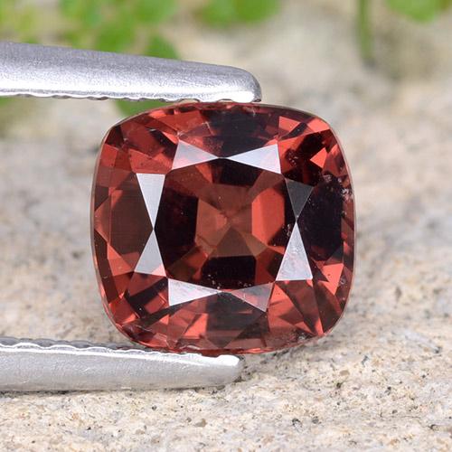 Espinélio vermelho natural 1,13ct, almofada cortada, VS