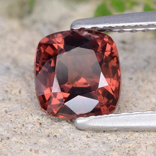 Espinélio vermelho natural 1,13ct, almofada cortada, VS
