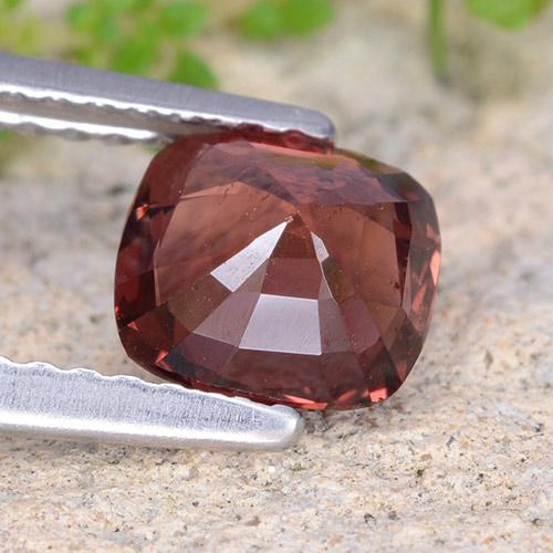 Espinélio vermelho natural 1,13ct, almofada cortada, VS