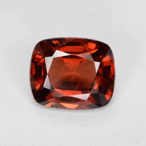 Espinélio vermelho natural 1,15ct, almofada cortada, VS