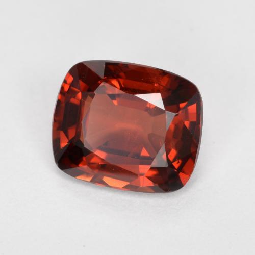 Espinélio vermelho natural 1,15ct, almofada cortada, VS