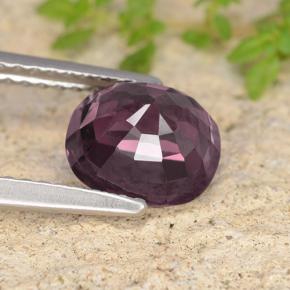 Espinélio roxo natural 2,09ct, almofada cortada, VVS-VS