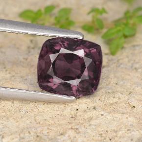 Espinélio roxo natural 2,09ct, almofada cortada, VS