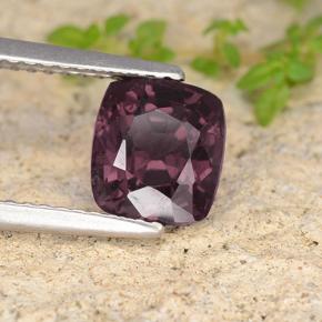 Espinélio roxo natural 2,09ct, almofada cortada, VS