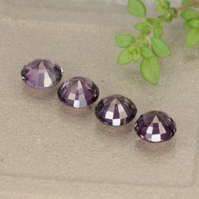 Pedras preciosas de espinélio violeta natural de 2,24 ct, corte redondo, VVS-VS