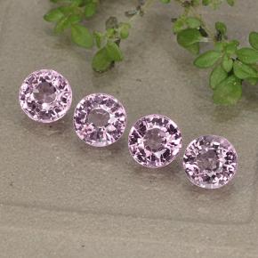 Pedras preciosas de espinélio rosa natural de 2,30 ct, corte redondo, VVS-VS