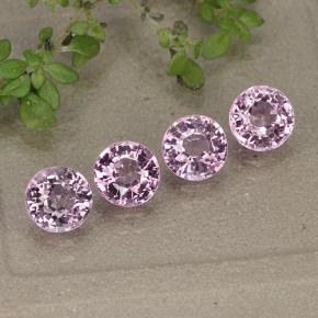 Pedras preciosas de espinélio rosa natural de 2,30 ct, corte redondo, VVS-VS