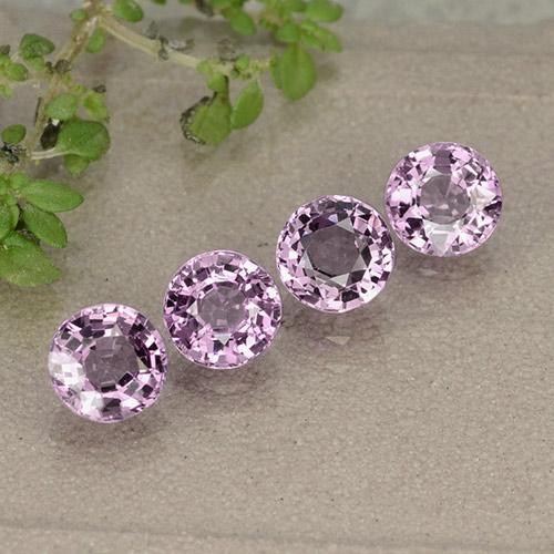 Pedras preciosas de espinélio roxo natural de 2,38 ct, corte redondo, VVS-VS