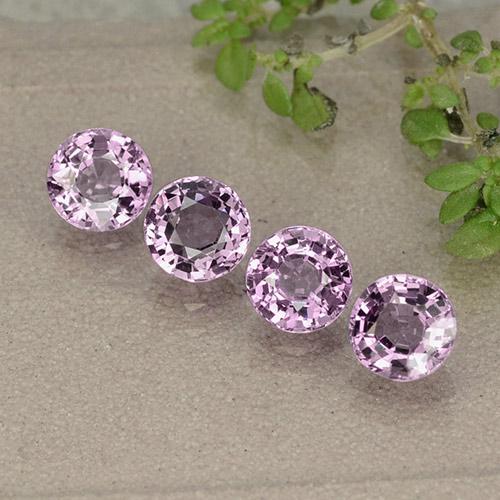 Pedras preciosas de espinélio roxo natural de 2,38 ct, corte redondo, VVS-VS