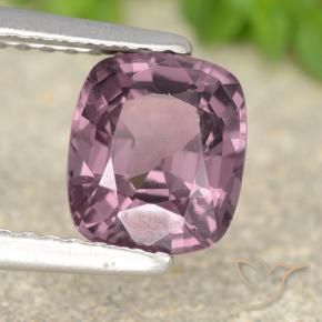 Espinélio roxo natural 1,61ct, almofada cortada, VS