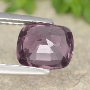 Espinélio roxo natural 1,61ct, almofada cortada, VS