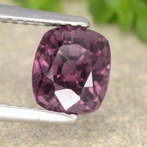 Espinélio roxo natural 1,69ct, almofada cortada, VVS