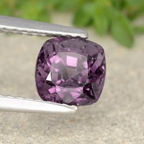 Espinélio Roxo médio-escuro Natural 1.51ct, Almofada cortada, VVS-VS