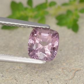 Espinélio Roxo Rosado Claro Natural 1.58ct, Almofada, VVS