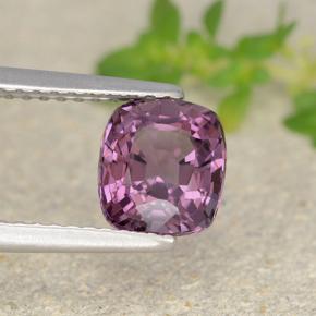 Espinélio roxo natural 1,59ct, almofada cortada, VVS