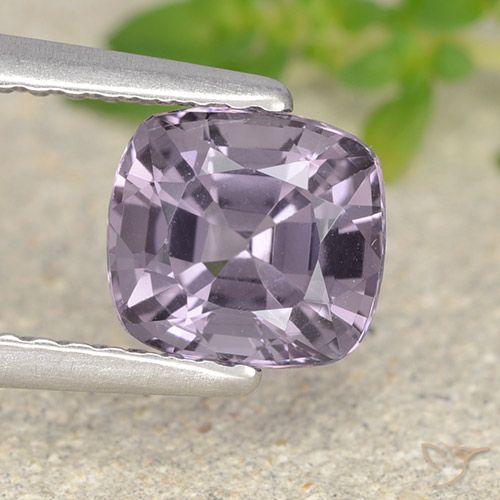 1.39ct Natural Violeta acinzentado Espinélio, Almofada, VVS
