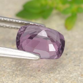 Espinélio roxo natural 1,41ct, almofada cortada, VVS