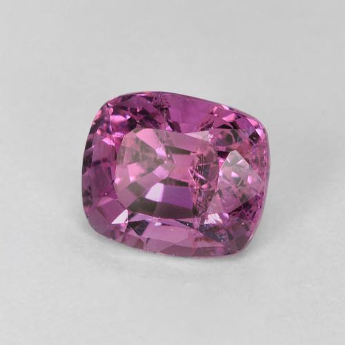 Espinélio roxo natural 1,46ct, almofada cortada, VS-SI