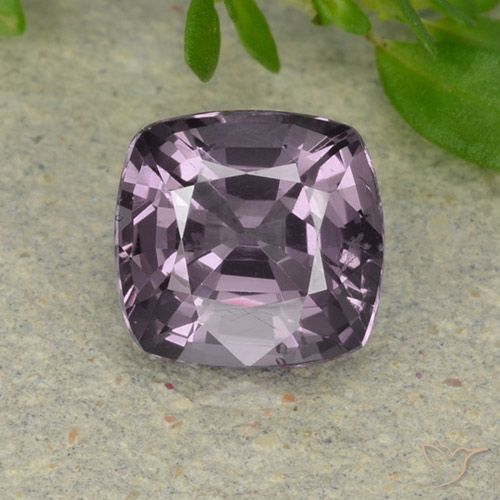 1.39ct Natural Cinzento Roxo Médio Espinélio, Almofada, VS