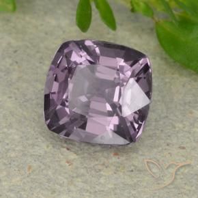 Espinélio Cinzento Roxo Médio Natural 1.39ct, Almofada, VS