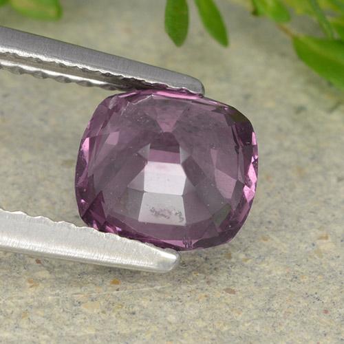 Espinélio roxo natural 1,46ct, almofada cortada, VS