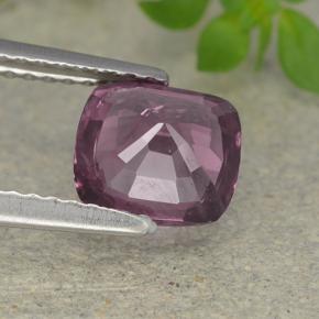 Espinélio roxo natural 1,52ct, almofada cortada, VS
