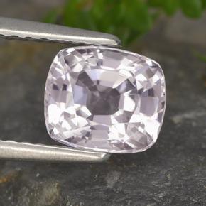 Espinélio branco natural 1,57ct, almofada cortada, VVS