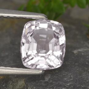 Espinélio branco natural 1,57ct, almofada cortada, VVS