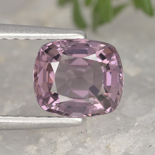 Espinélio roxo natural 1,29ct, almofada cortada, VVS