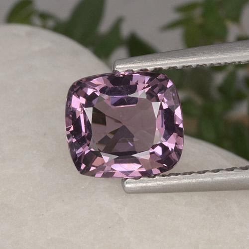 Espinélio roxo natural 1,37ct, almofada cortada, VVS