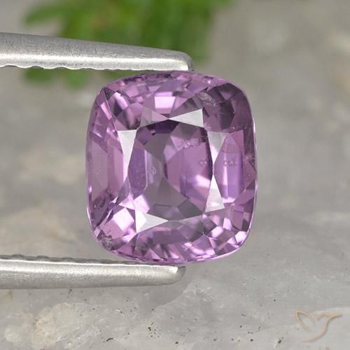 Espinélio Luz roxa Natural 1.25ct, Almofada, VVS-VS