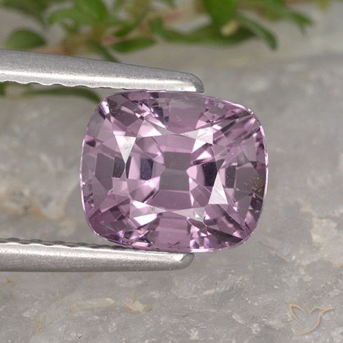 1.43ct Natural Uva Clara Roxo-Rosa Espinélio, Almofada, VVS