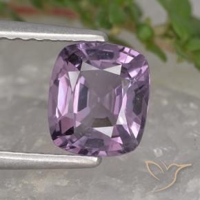 Espinélio Violeta acinzentado claro Natural 1.26ct, Almofada, VVS