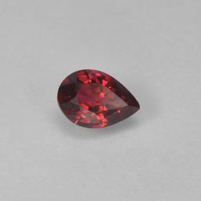 Espinélio vermelho natural 0,24ct, formato de pêra, VVS-VS