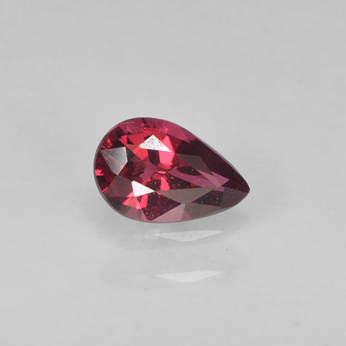 Espinélio vermelho natural 0,35ct, formato de pêra, VS